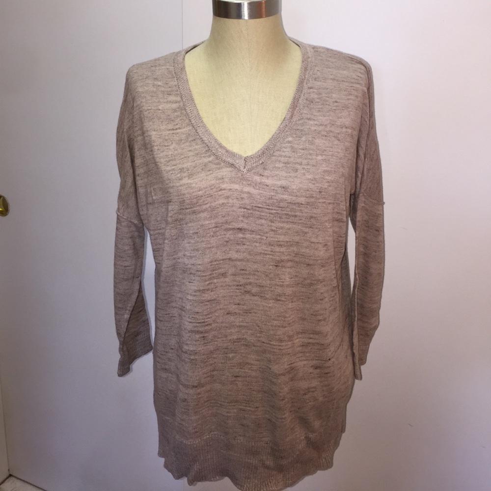 H&M Boxy Drop Shoulder Cotton Blend Knit Top - Picture 1 of 1