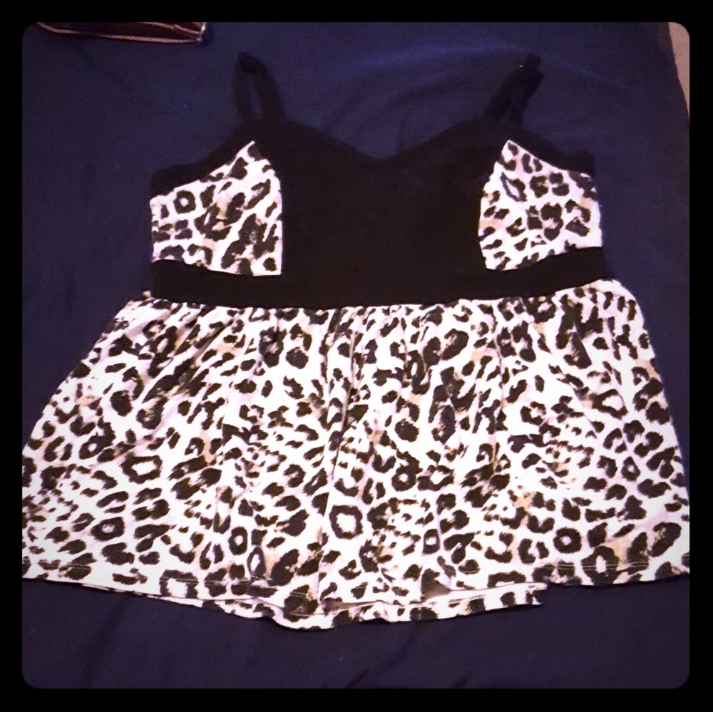 Torrid cheetah baby doll tank