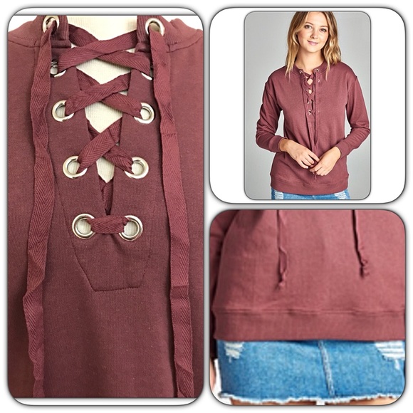 💥HOTSALE💥Weekend Wear Date Nite Laceup Top SM - Picture 6 of 6