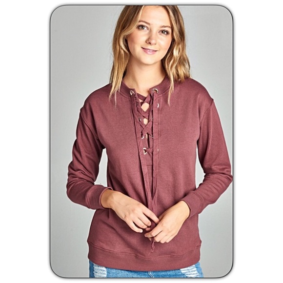 💥HOTSALE💥Weekend Wear Date Nite Laceup Top SM - Picture 4 of 6