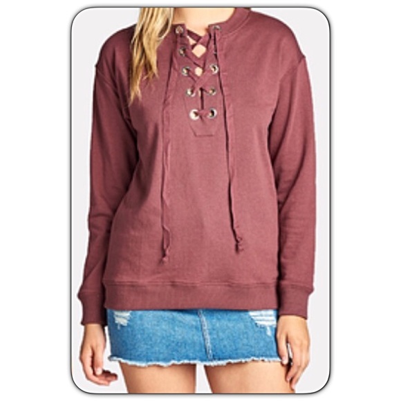 💥HOTSALE💥Weekend Wear Date Nite Laceup Top SM - Picture 5 of 6