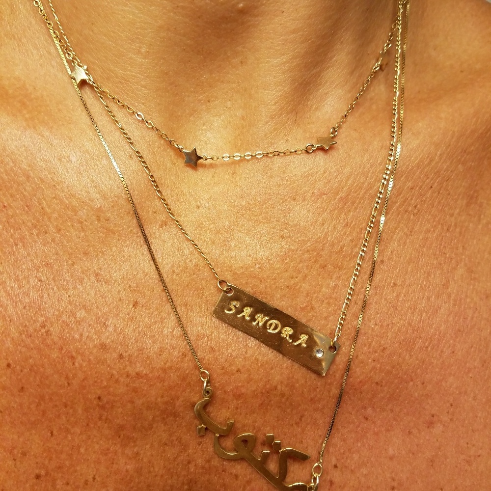 18k gold filled Nameplate necklace