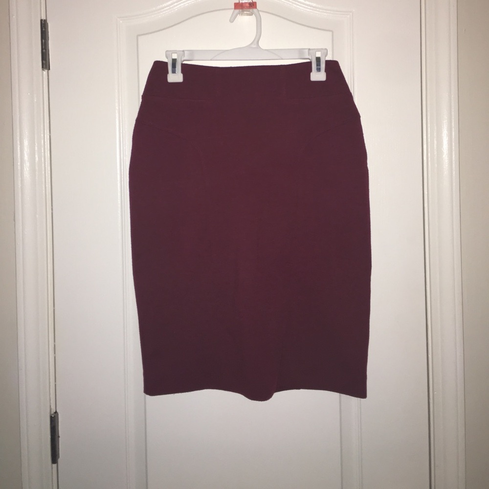 New York and Company Burgundy Pencil Skirt
