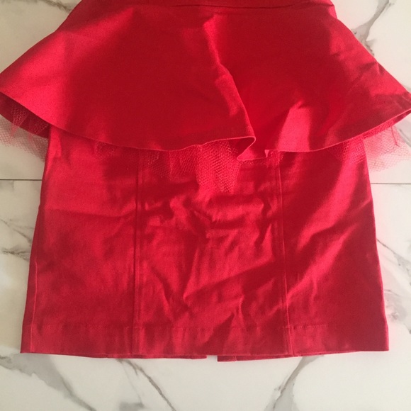 H&M Red Bustier Peplum Dress - Picture 4 of 6