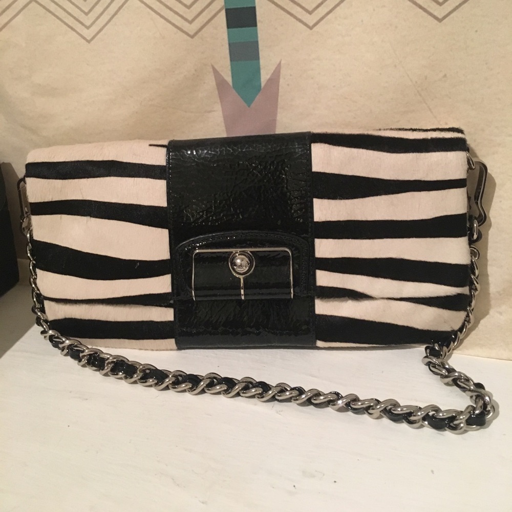 Coach Exotic Zebra Clutch- Rare- Brand New!