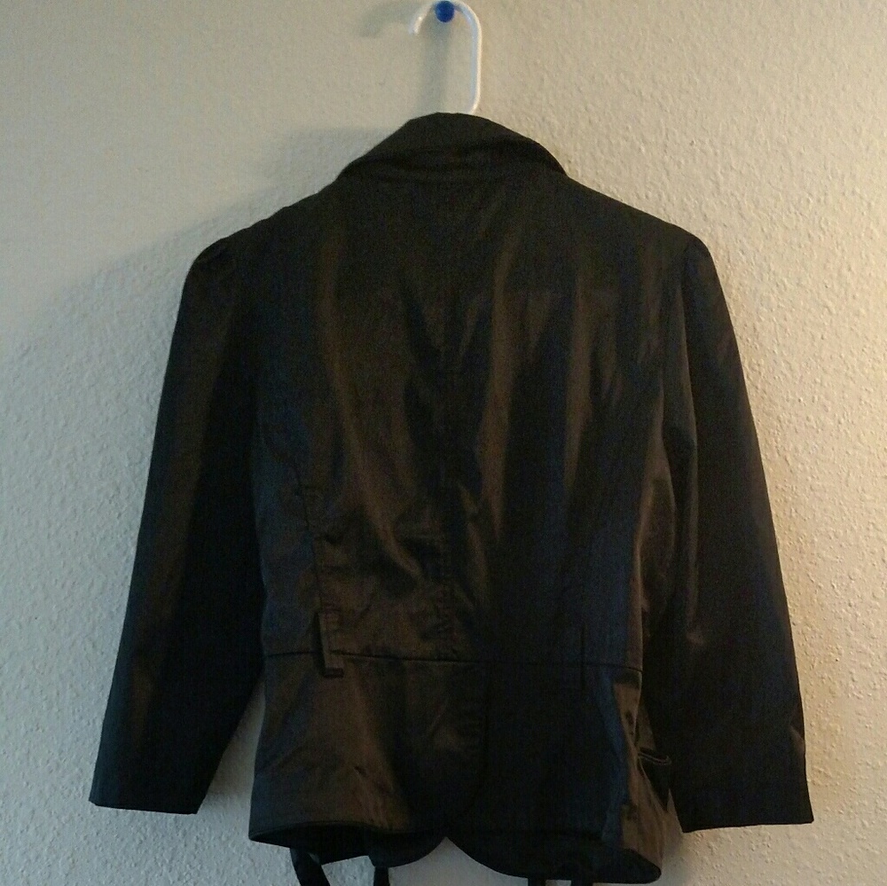 Satin black blazer