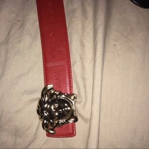 Red Versace belt