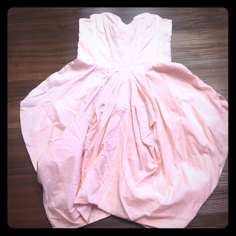 Asos Peach strapless bubble dress