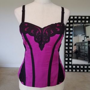 BEBE Corset Inspired Top