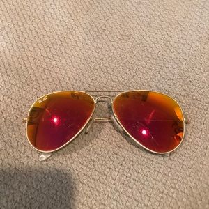 Red/orange reflector sungalsses