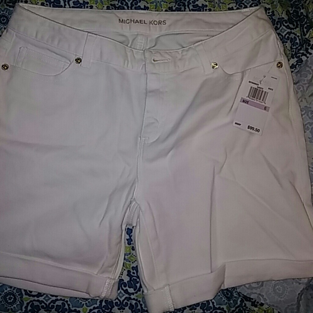 White MK pants