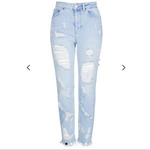 Top shop MOTO Extreme Rip High Waisted Jeans