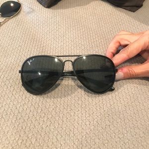 Black aviator sunglasses