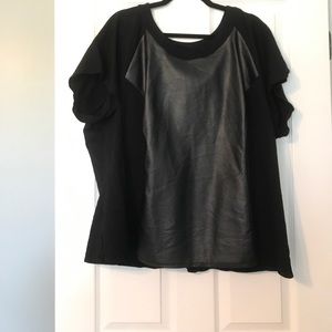 Faux Leather Tshirt