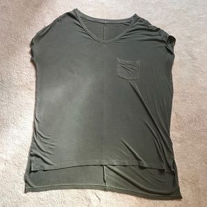 Soft and Sexy Green Pocket Tee