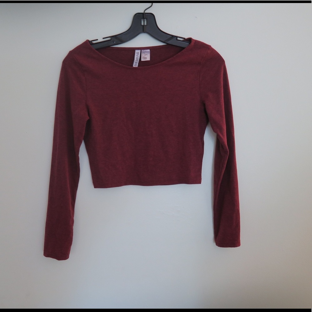 Maroon crop top