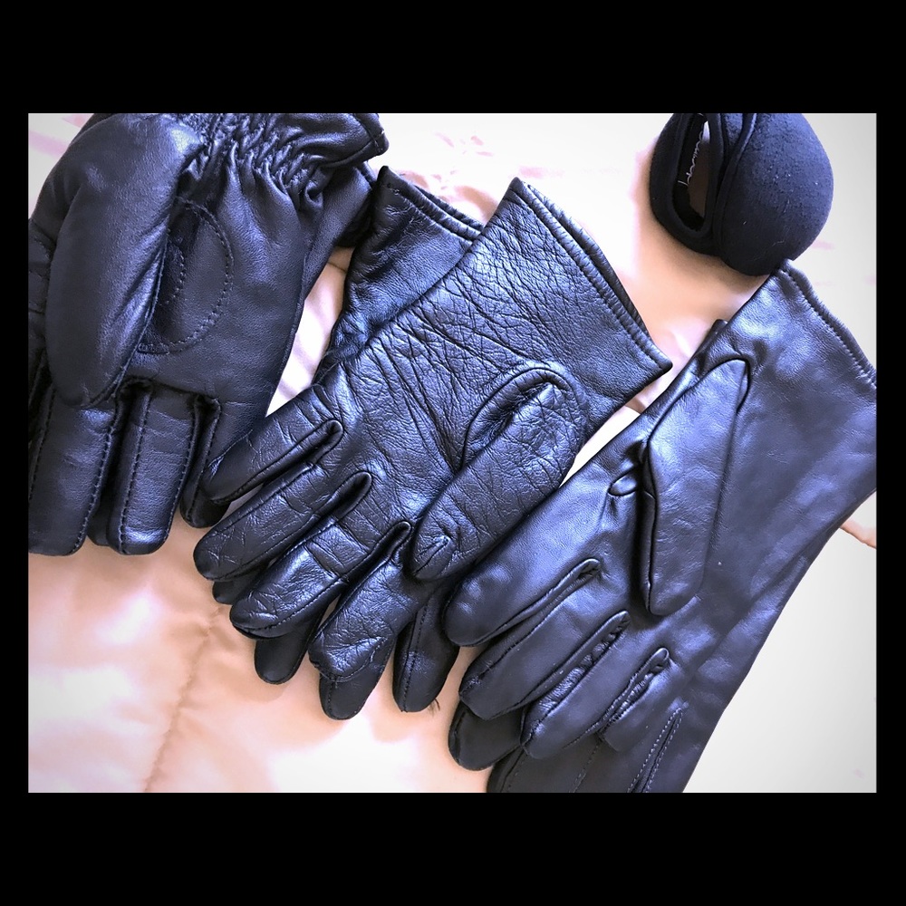 Winter gloves and ear warmers