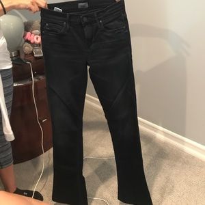 Dark blue boot cut jeans