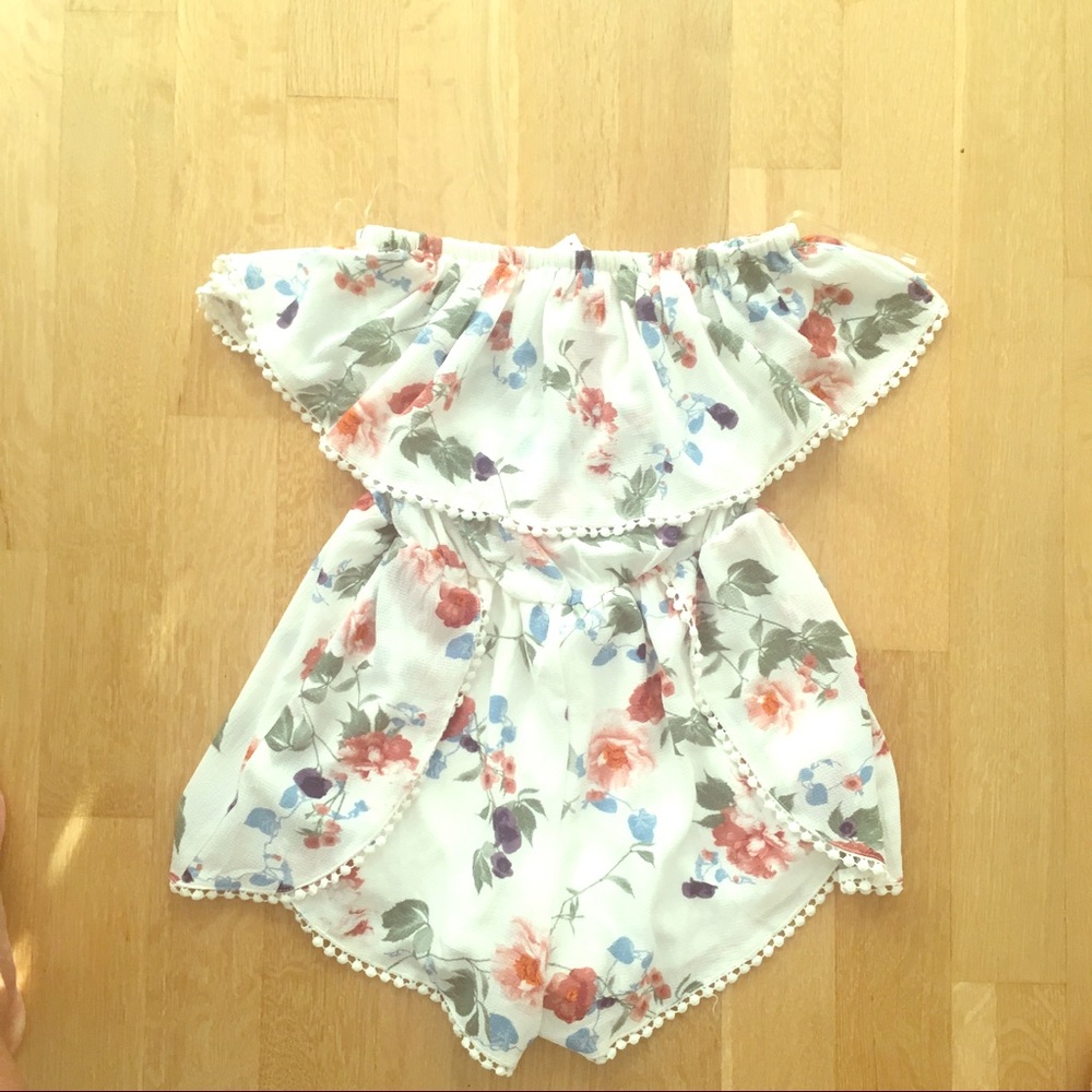 White floral romper