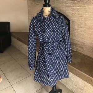 Super cute polka dot trench coat