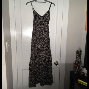 Animal pattern maxi dress