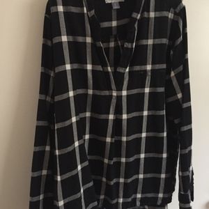 OVERSIZED FLANNEL BLOUSE