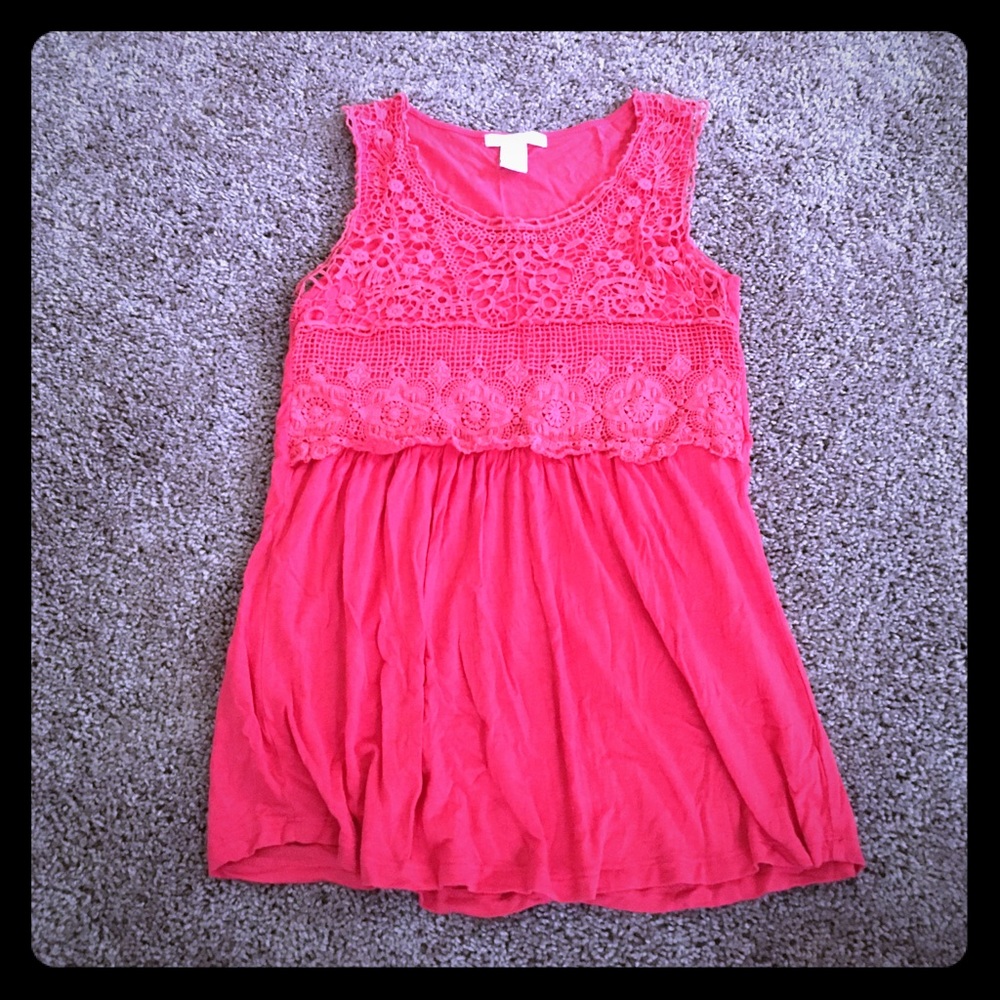 Elegant coral tank top