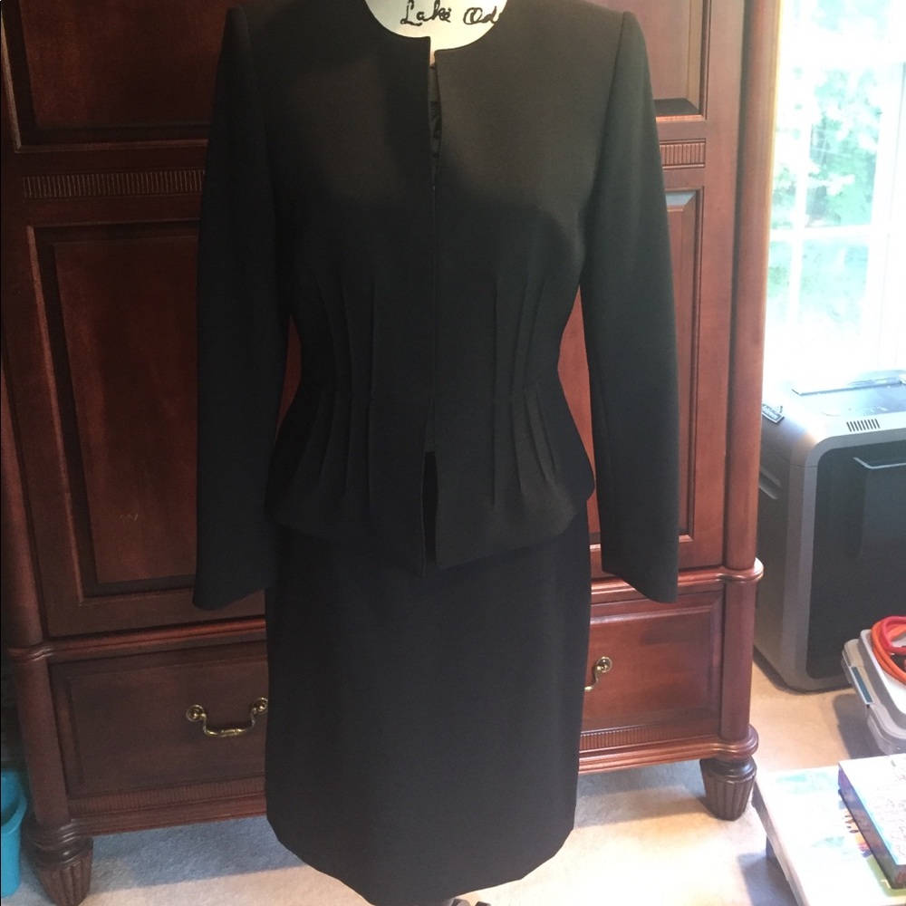 Tahari black suit