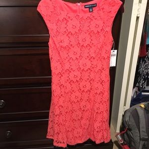 American Living Coral Lace Dress
