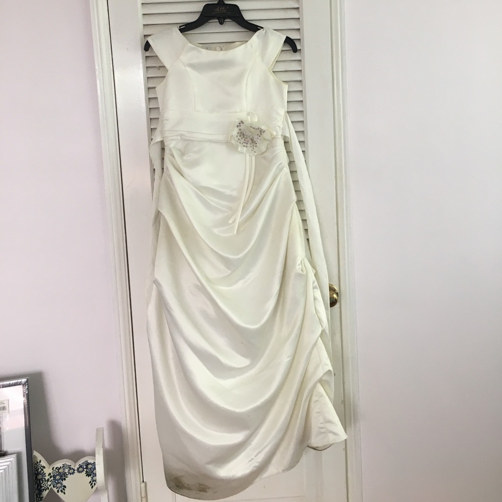 Silk white gown