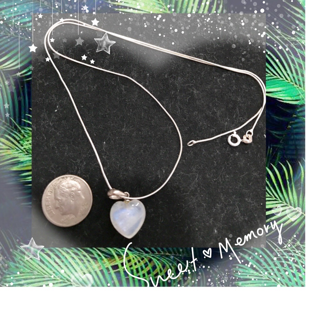 🍬Blue moonstone sterling silver necklace