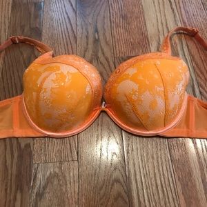 Orange Lace Cacique Bra 40B