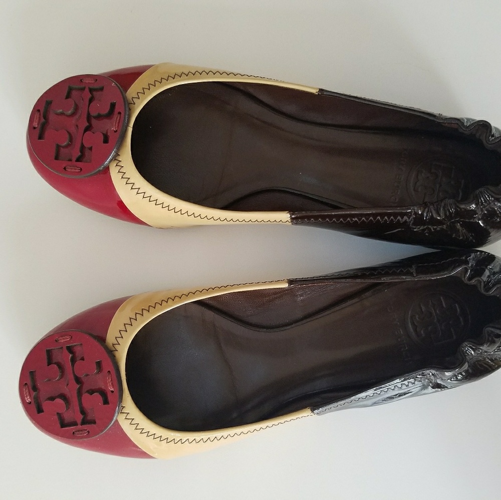 Tory Burch Tri Color Rare Ballet Flats 7 Authentic
