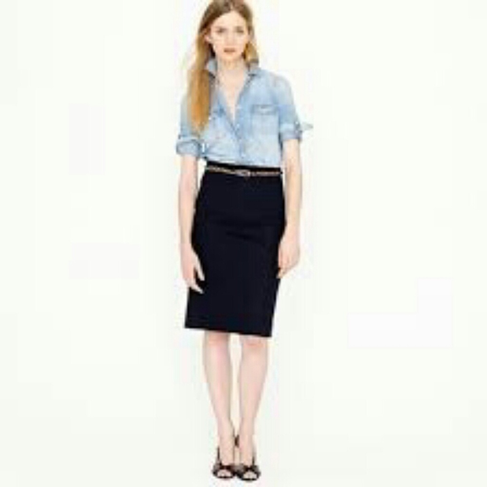 J.Crew Navy Pencil Skirt