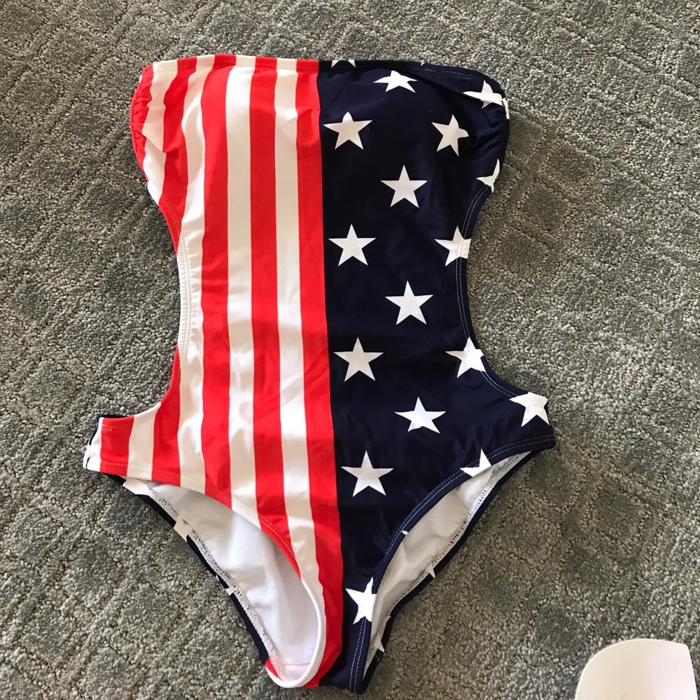 American flag print LA Hearts one piece