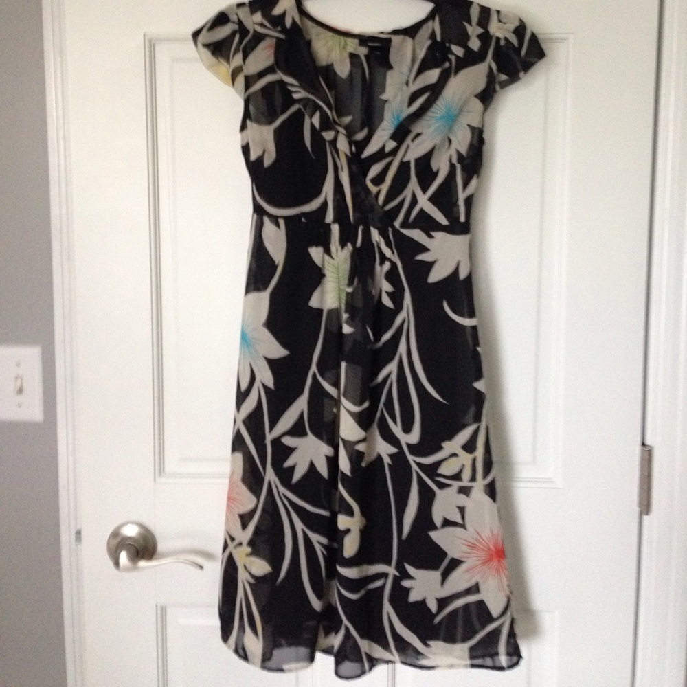 (Mossimo) Black floral dress