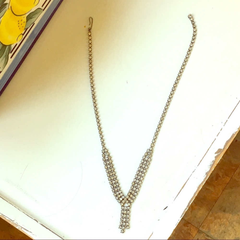 Faux diamond necklace
