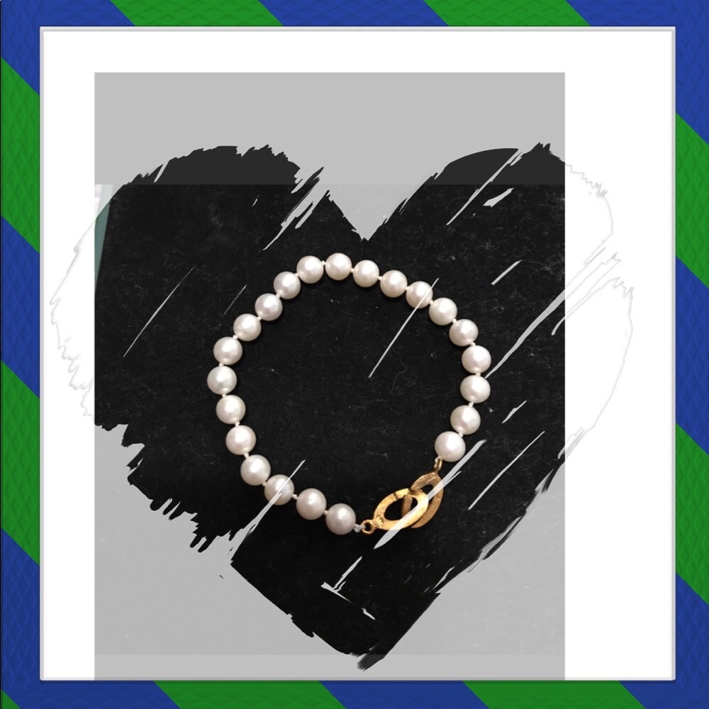 🌹Beautiful natural Pearl bracelet-gold plated
