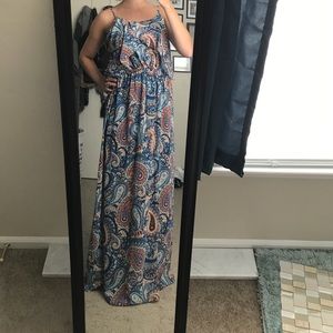 Paisley Patterned Xhilaration Maxi Dress