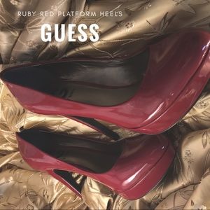 Ruby red Guess Pump Stilettos, 8W