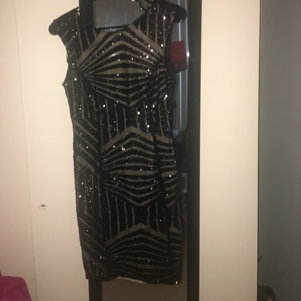 Black sequin dress