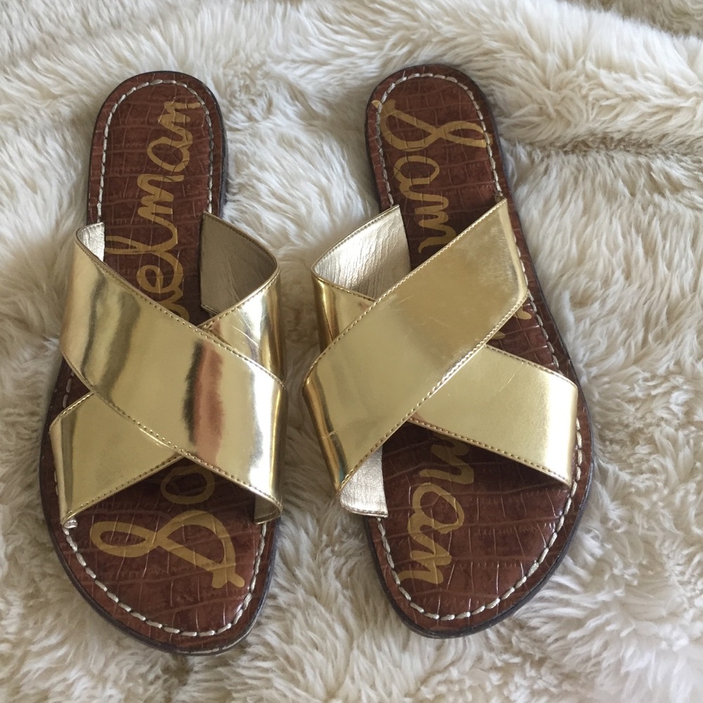 Gold Sam Edelman Slip-on Sandals