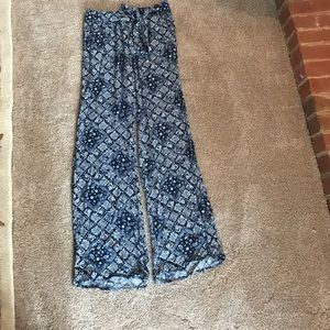 Soft printed blue and white pants! Never worn!