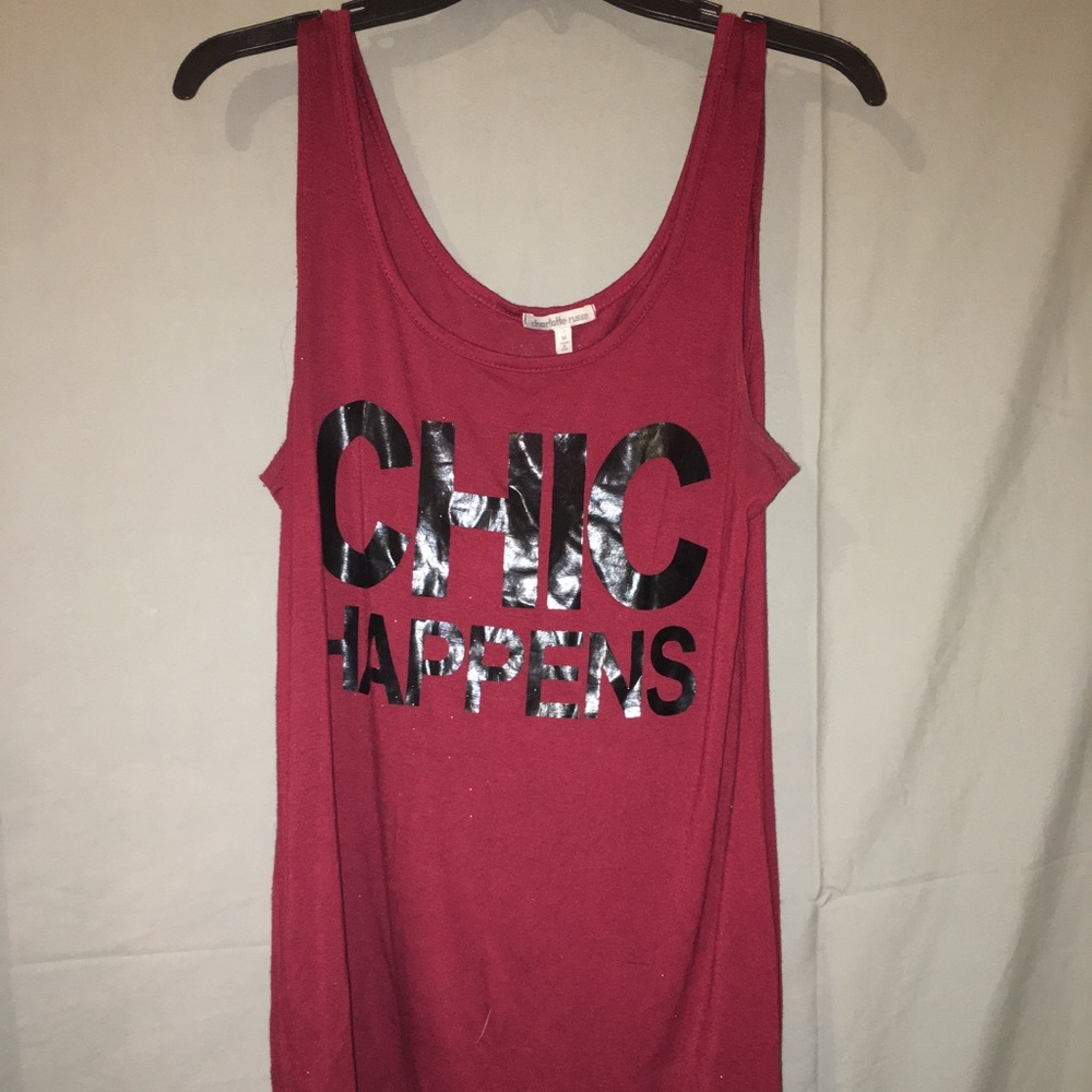 Long tank maroon super cute