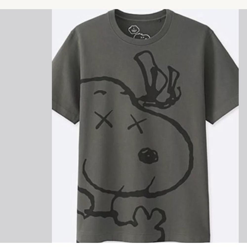 Kaws Uniqlo Gray Tee Shirt Size Medium