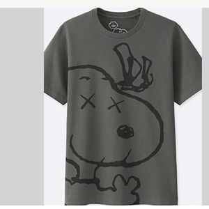Kaws Uniqlo Gray Tee Shirt Size Medium