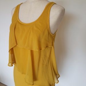 Tank Short Dress with Chiffon Flounces
