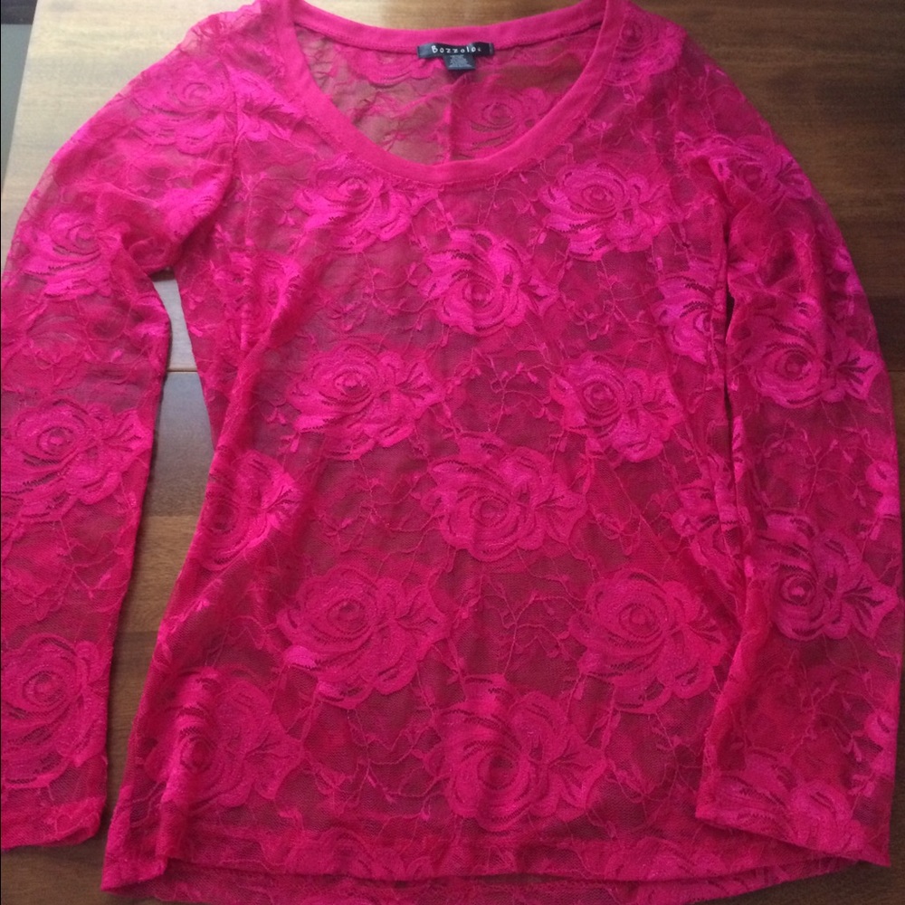 Pink lace shirt