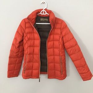 Michael Kors Packable Down Fill Jacket - Orange