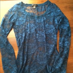 Blue lace shirt